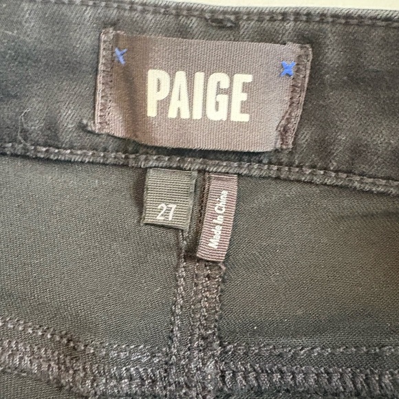 PAIGE Hoxton Wax Coated Ankle Black Jeans Size 27 EUC! 0395 - Picture 11 of 13